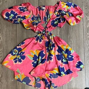 Vestique Pink Floral Jumpsuit